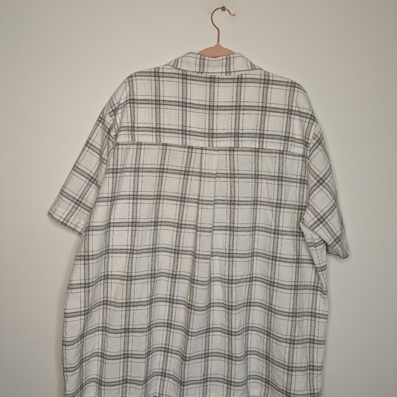 22W/24W Vintage 90s Plaid Embroidered Button-Up Shirt Boho Western Cottagecore - Picture 9 of 11